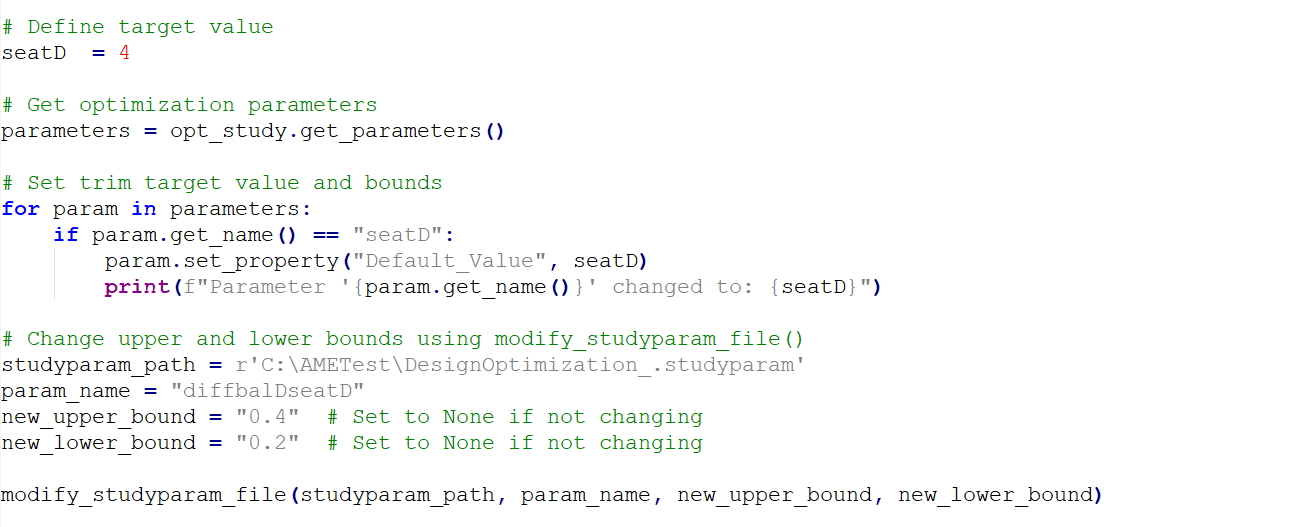 How to modify properties of Input and Output Study Parameters using ...