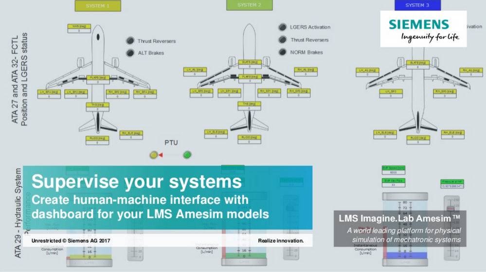 LMS Amesim Supervise your systems with dashboard