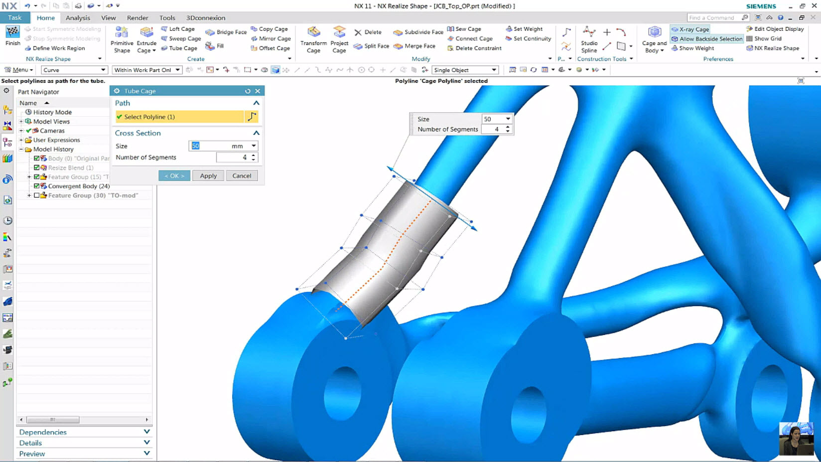 Modify Faceted Bodies with NX Realize Shape and Convergent Modeling in