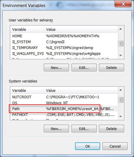 Troubleshooting the Fibersim - CREO Integration