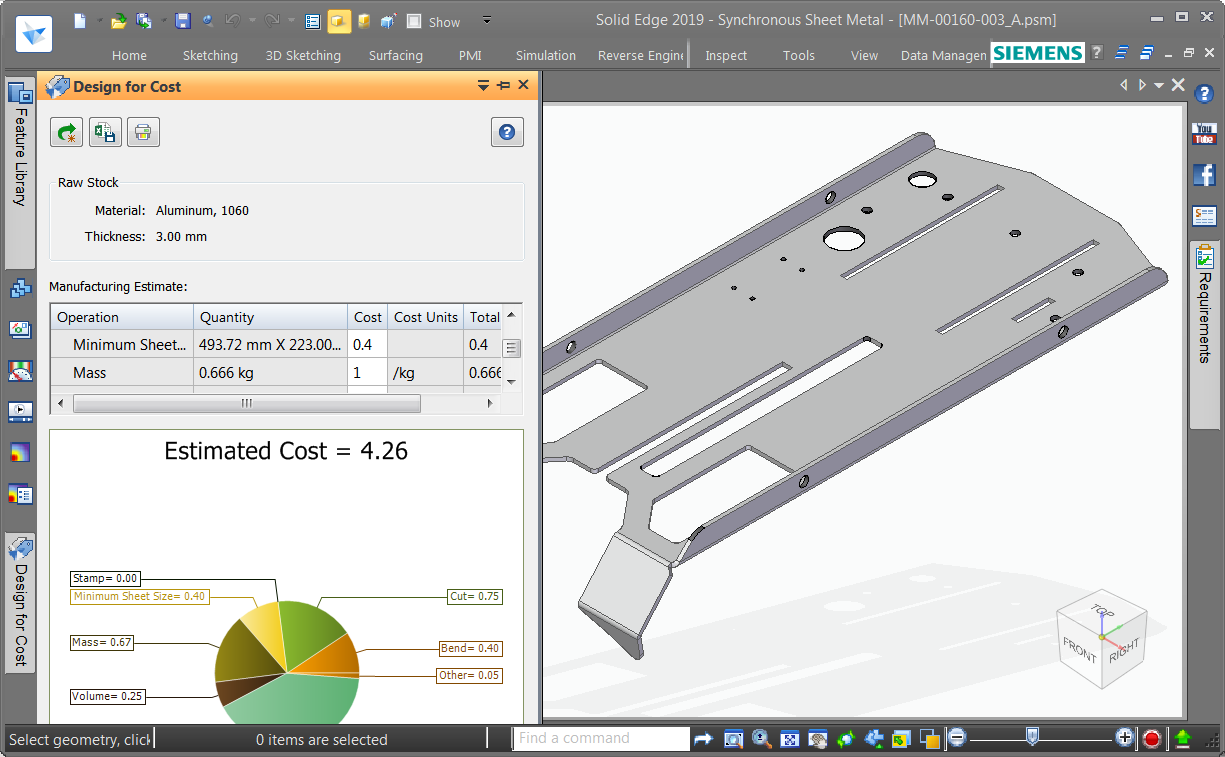 CostEffective Design with Solid Edge Estimate Manufacturing and