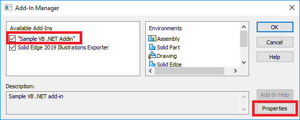 How to create an AddIn for Solid Edge using VB.NET?