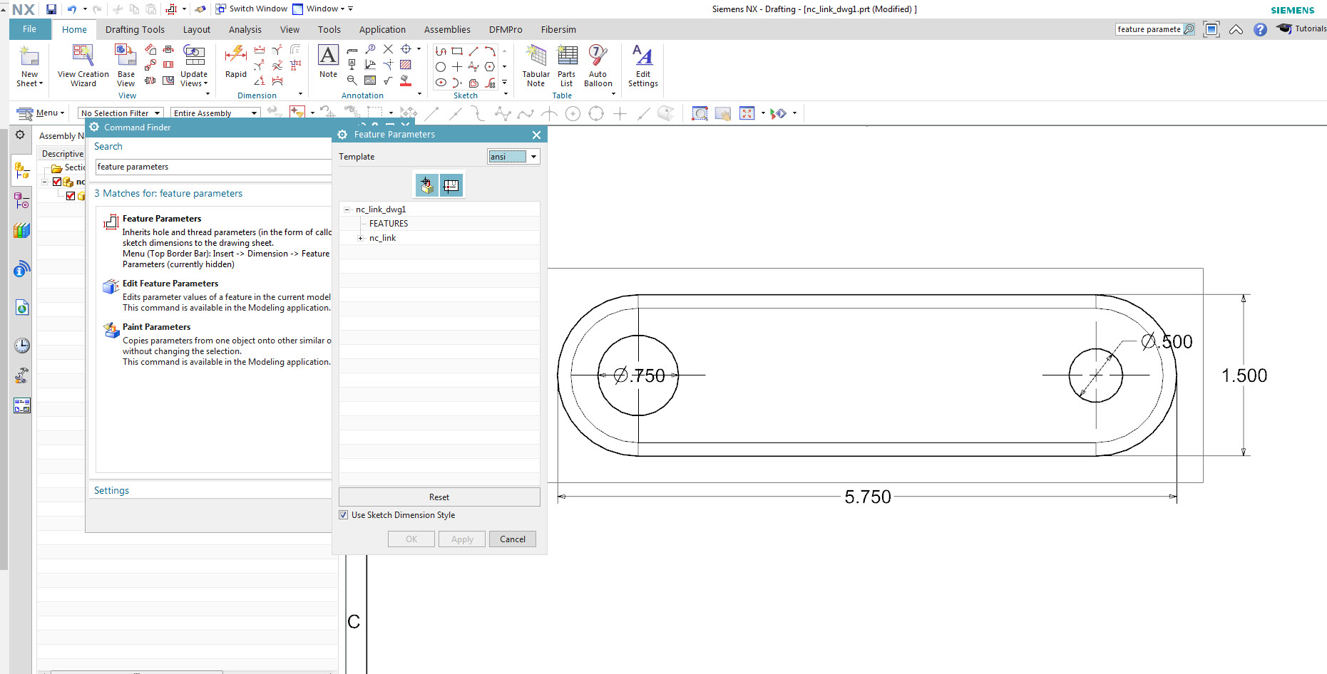 Automatic Dimensions and Placement in NX Drafting