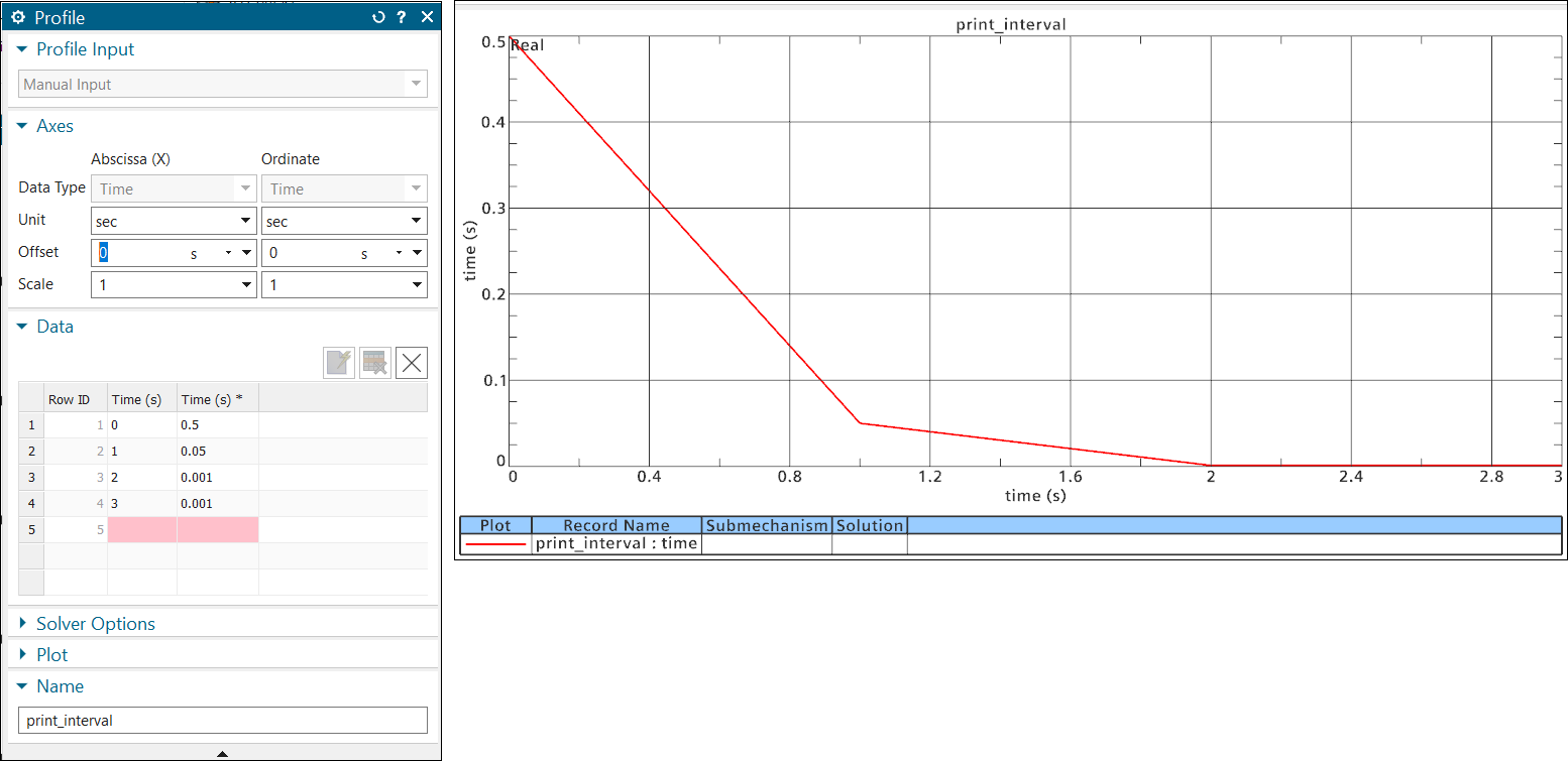 Simcenter 3d motion variable print interval