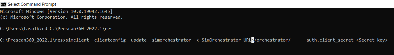 Simcenter Prescan360: Running on cloud with command line in Windows