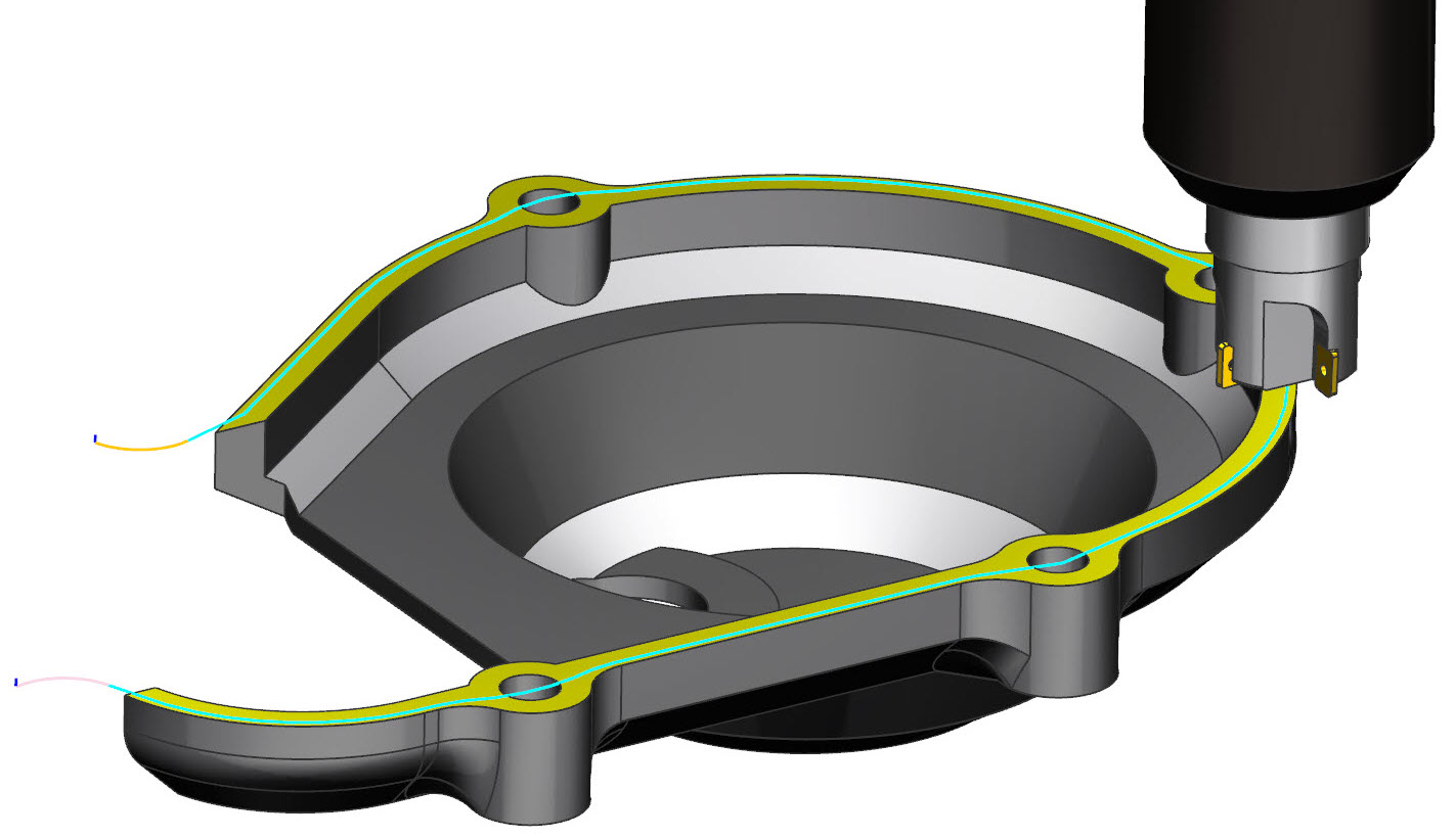 Face Mill Mid Pass in NX CAM