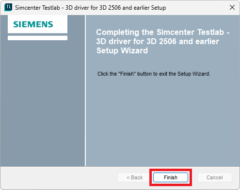 The driver installation wizard
