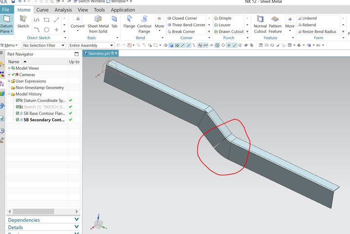 Internal Mitering Not Happening Here Three Bend Not Possible