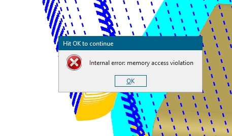 Internal error: memory access violation
